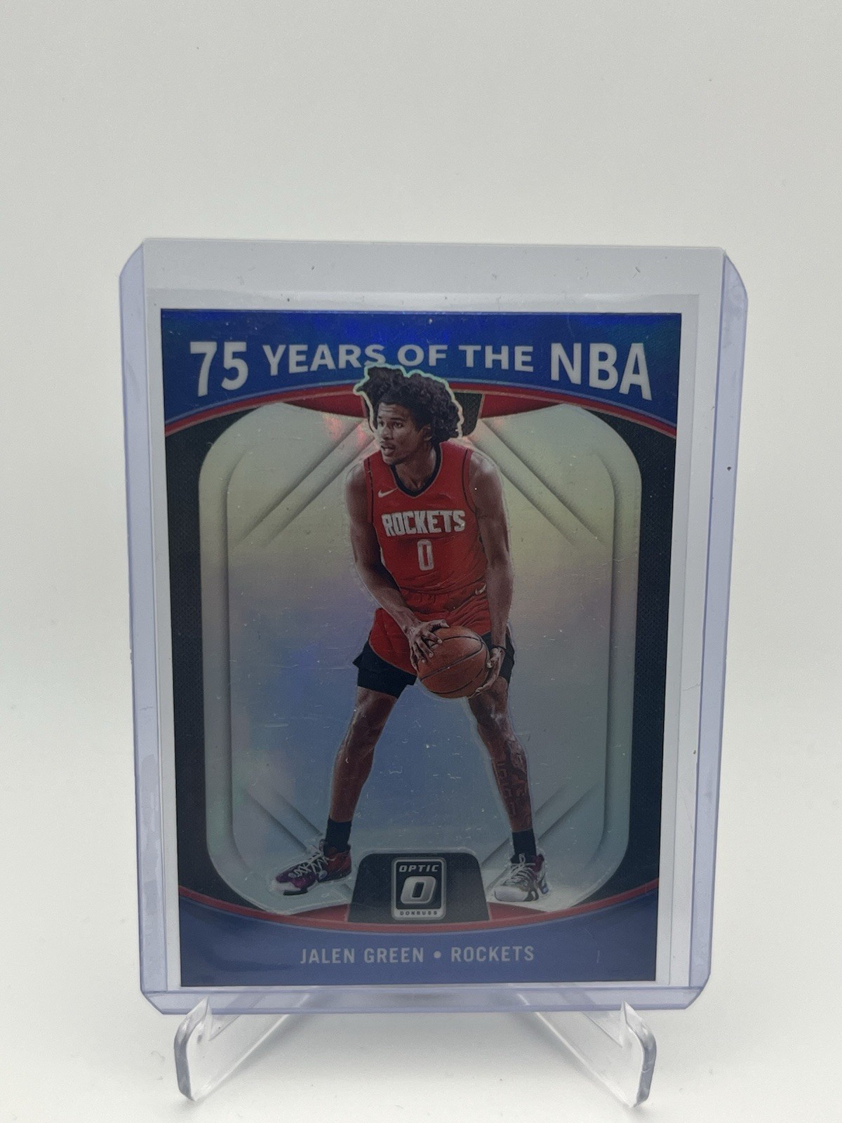 Jalen Green 75 Years of the NBA #46 Houston Rockets 2021-22 Panini Donruss Optic