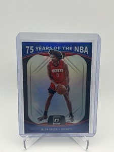Jalen Green 75 Years of the NBA #46 Houston Rockets 2021-22 Panini Donruss Optic