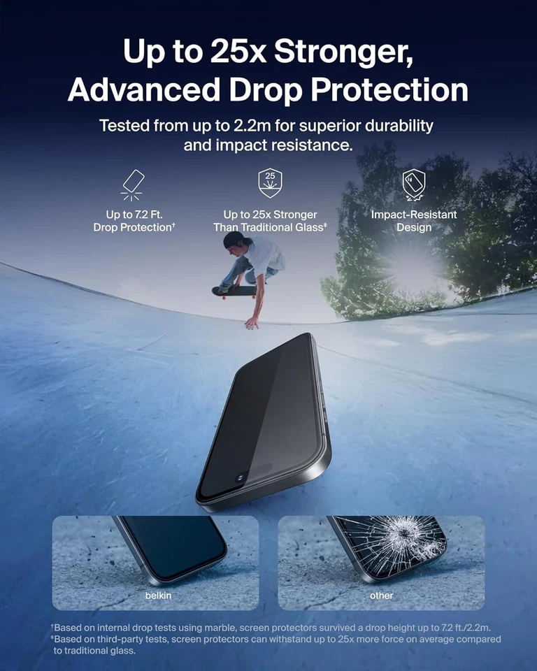 Belkin ScreenForce UltraGlass 2 iPhone 17 Pro Screen Protector,...  - Image 2 of 4