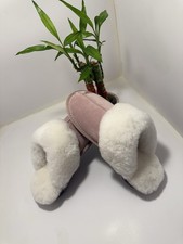 RUIXINXU Pink Suede Fur Lined Slip-On Women's Slippers Size 8 Z-02