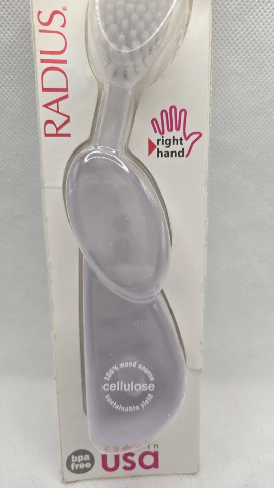 Radius Original Soft Toothbrush Right Handed BPA Free NEW Shelf Wear - Image 3 of 4