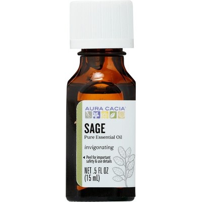 Aura Cacia Pure Essential Oil Sage Invigorating