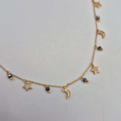 Z by Accessorize Mond Stern Himmelshalsband Halskette vergoldet Bahnhof Charm