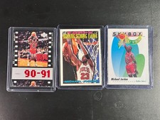 Michael Jordan 3 Card Lot 1991-92 Upper Deck Scoring Insert + 1993-94 Topps SkyB