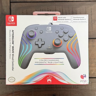 PDP Afterglow- Wave Wired Controller - Nintendo Switch-Grey Color-Brand New