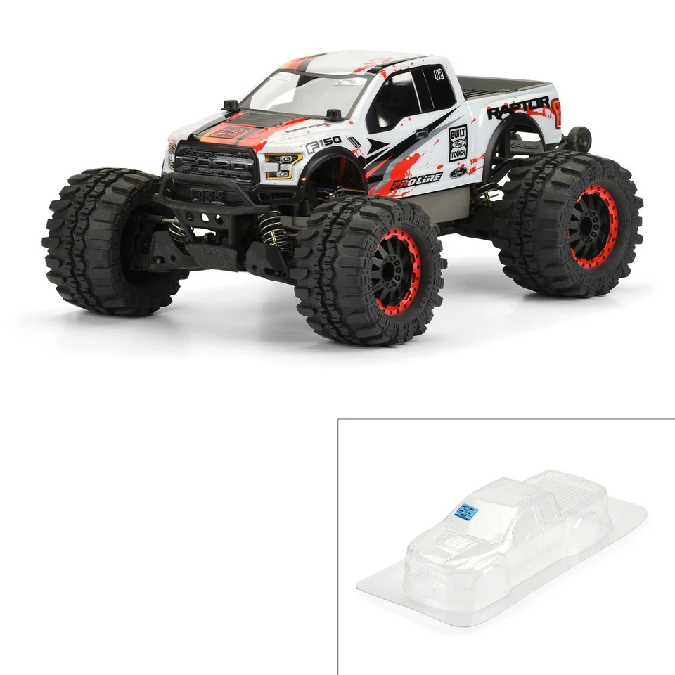 Pro-Line RC 1/10 2017 Ford F-150 Raptor Clear Body: Stampede PRO347000 - Image 2 of 3