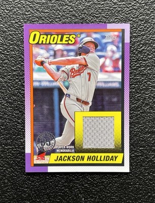 2025 Topps Series JACKSON HOLLIDAY 35th Anniversary Jersey Patch Relic *Orioles