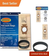 Ultimate G Allergen Filtration Bags for Kirby Vacuums - 9 Bags  Belt Included