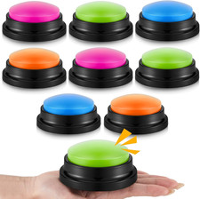 8 Pieces Recordable Answer Buzzers Button for Trivia Games Show Buzzers Recordin