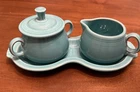 Fiestaware Turquoise 4 Piece Creamer and Sugar Bowl Set