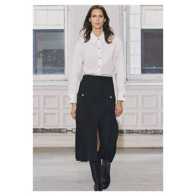 NEW ZARA Contrast Button Old Money Midi Dress XS