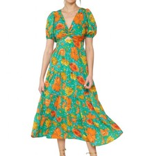 Entro Floral Midi Dress Size L