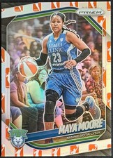 Maya Moore Lynx WNBA Logo Silver Prizm Holo NM 2025 Panini Prizm WNBA #135