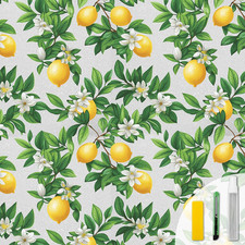 Lemon Tree Stained Glass Window Privacy Film - Frosted Cling Decor for Home  Ca
