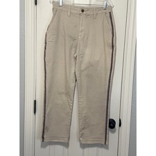 Easel Pants Large Cotton Street Style Minimalist Side Stripe Casual