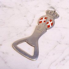Vintage Andenken Flaschenöffner Silber Metall Schweiz Flagge 70er Jahre Souvenir