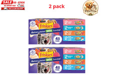 2PK Friskies  Seafood Chicken Pate Adult Cat Wet Food-Variety Pack,5.5Oz,48 CT