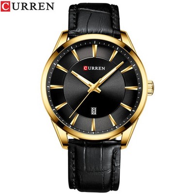 CURREN Men Sport Watch Fashion Leather Strap Quartz Wristwatch Male Date Watches