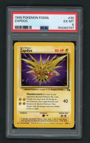 Zapdos (Unlimited) graded PSA 6 for sale on eBay
