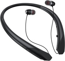 Bluetooth Headphones Retractable Neckband, Bluetooth Headset Wireless Earbuds wi