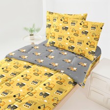 Twin Zipper Bedding Set for Boys Truck Construction Vehicle Car Twin Boys Com...