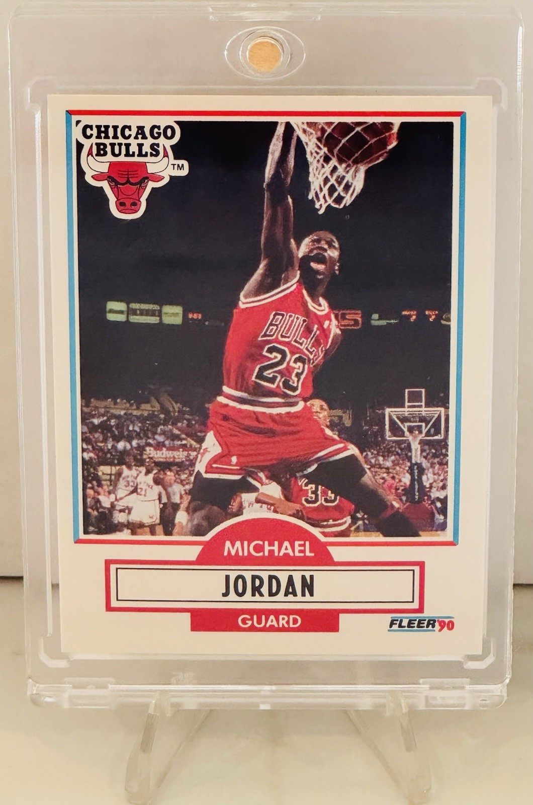 MICHAEL JORDAN 1990 Fleer Card #26 MJ Chicago Bulls HOF‼️6 NBA🏆MVP⭐️🐐