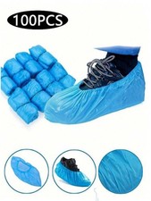 Disposable BLUE Plastic Over Shoes 2/10/30/60 Shoe Boot Covers Carpet Protectors