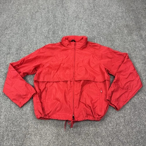Vintage Eddie Bauer Jacket Mens XL Red Nylon Hooded Mesh Lined Windbreaker video thumbnail