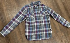 Outdoor Casuals Long Sleeve Shirt Men  s Size Medium Plaid Flannel Button Front