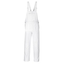 Image of Portwest S810 Bolton Painters Bib & Brace Decorating Painting Plastering - White