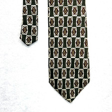 Jos. A. Bank Premier Collection Green Red Mens Silk Tie 3.75x56  Handsewn In USA