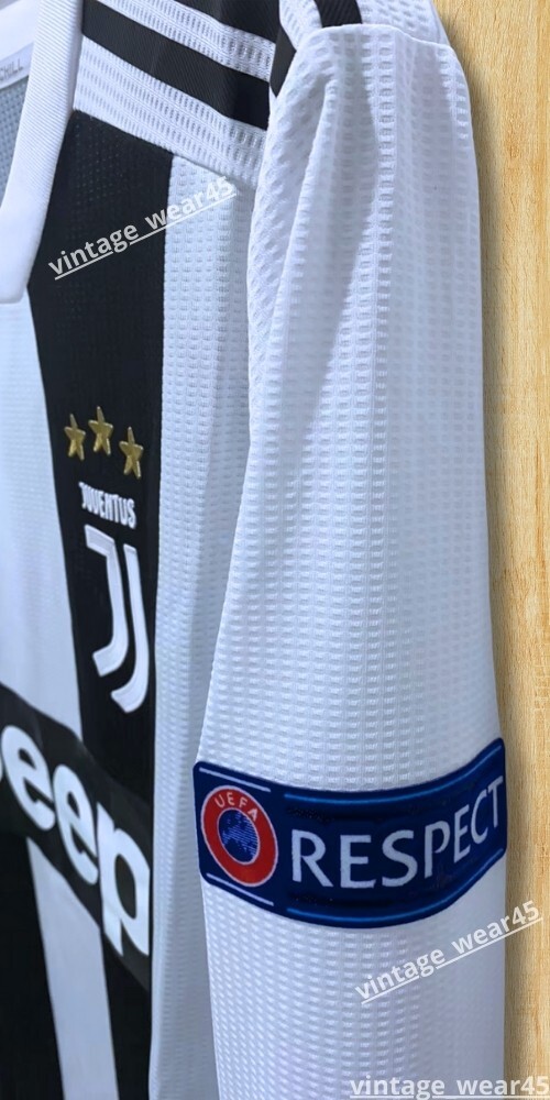 Ronaldo #7 Juventus Jersey 2018-2019 Home Retro Long Sleeve