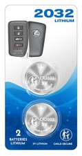 2 Pack Remote Key Fob Battery Oem bundle Cr2032 2032 Fits Case Shell Cover L