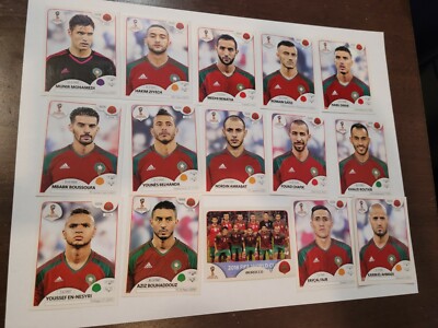 2018 FIFA WORLD CUP RUSSIA PANINI STICKER TEAM MOROCCO