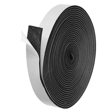 Weather Stripping Door Seal Strip 1 Roll 1 Inch x 1/8 Inch x 26 Ft Black
