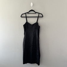NEW Express Black Satin Slip Dress Sweetheart Neckline Size 12