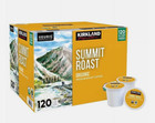 Kirkland Signature Coffee Organic Summit Roast K-Cup Pod, 120-count Box NEW