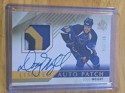 2015-16 SP Authentic Doug Weight #108 Limited Auto Patch /100
