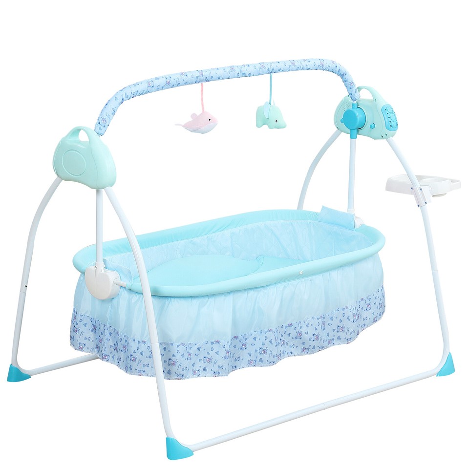 0-18 Months 25kg Electric Baby Crib Cradle Infant Rocker Auto Swing ...