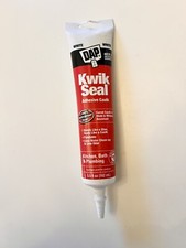 Kwik Seal 5.5oz. White Kitchen and Bath Adhesive Caulk,Waterproof Seal, Low Odor