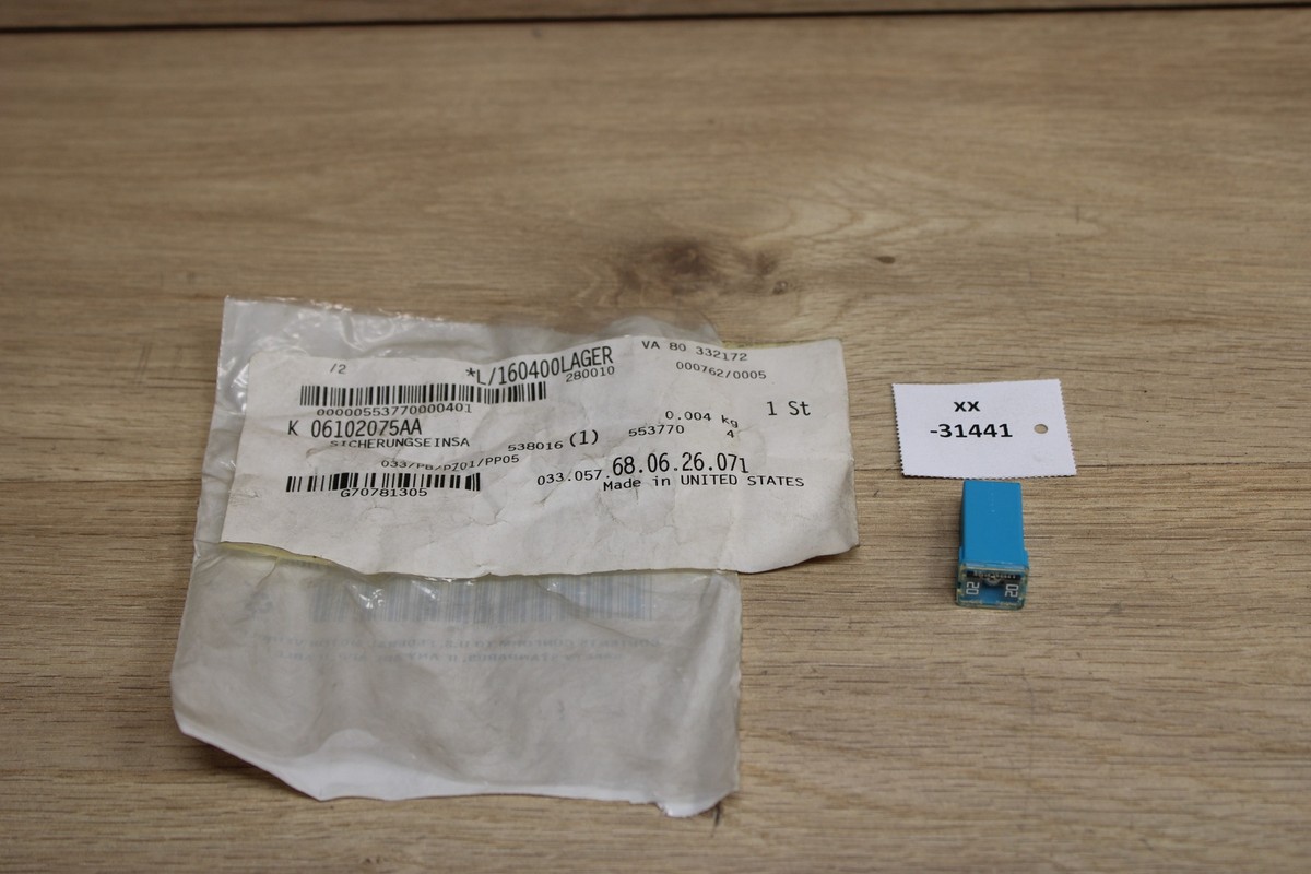 ニュウ Mopar 06102075AA 6102075AA Fuse Cartridge NOS NEU genuine xx31441