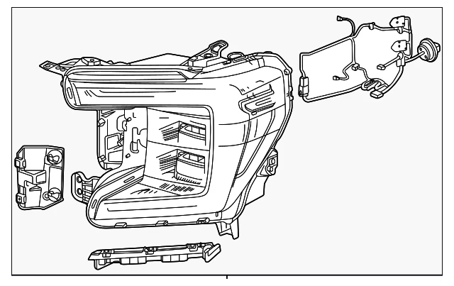New OEM GM Headlight Assembly Left Driver For 2021 2022 2023 GMC Yukon 85162504 - Image 3 of 4