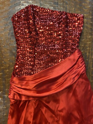 red sequin pencil dress Whats Up By Carol Red Sleeveless Sequin Pencil Dress Size 6