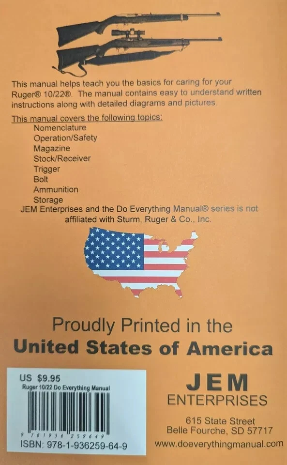 Ruger 10/22 Rifle Do Everything Manual Maintenance Disassembly 10-22 Care Book - Image 2 of 2