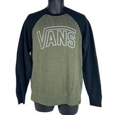 VANS OTW Classic Crew Neck Green/Black Pullover Sweatshirt Men's Size Small