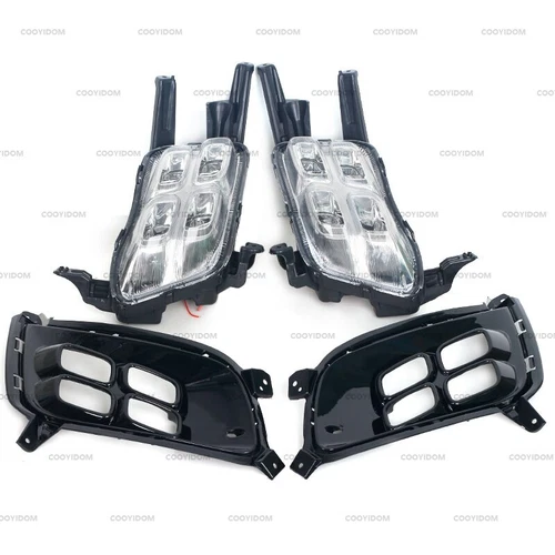 Par de faros antiniebla LED ABS 12V DRL luz de circulación diurna para Kia Optima K5 2014-2015 - Imagen 2 de 6