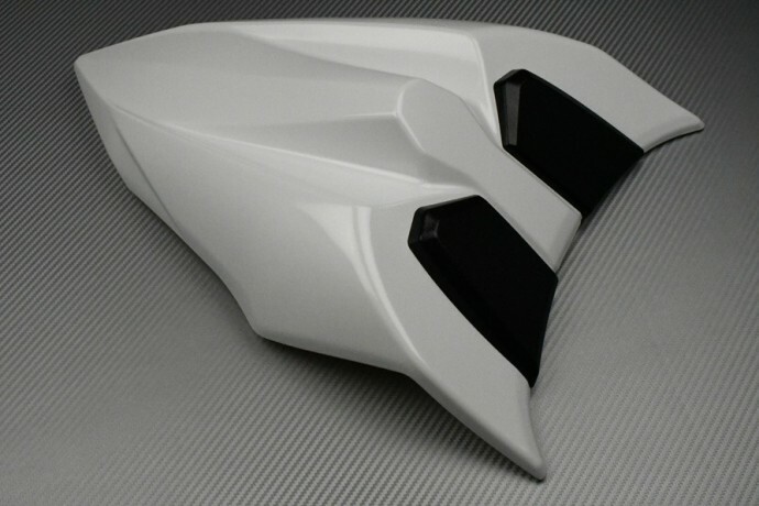 Capot de selle blanc Ninja 650 pour sorties solo et balades sportives
