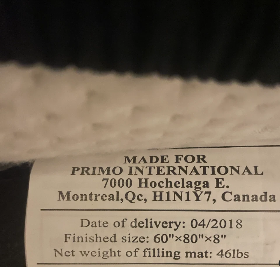 Colchón y base de espuma viscoelástica Primo International Queen - Hecho en Canadá Foto 4 de 4