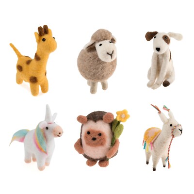 Trimits Needle Felt Cute Animals Birds And Christmas Easy Decoration Kit