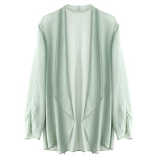 Damen Chiffon Strickjacke Hemd Gekürzt Top Bolero Bluse Sun Hemd Schal Jacke